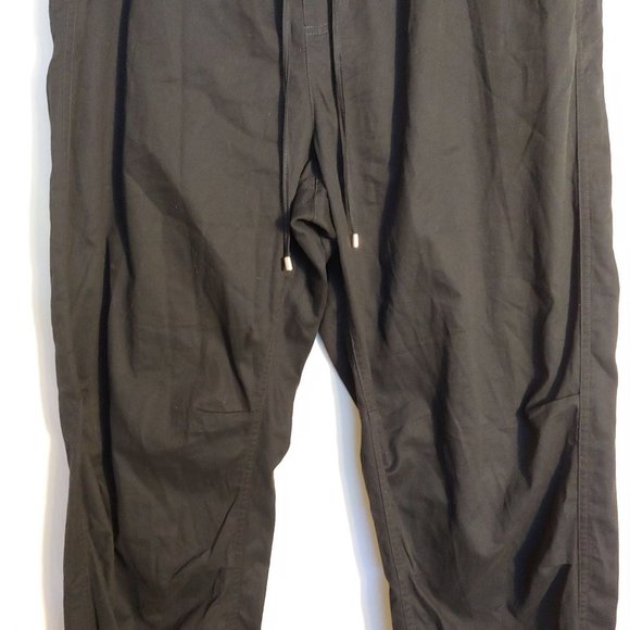 Abercrombie & Fitch Black cotton joggers with pockets and drawstring Large - Picture 3 of 9